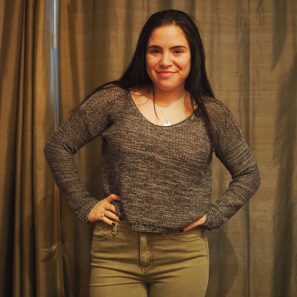 Grey and White Sweater